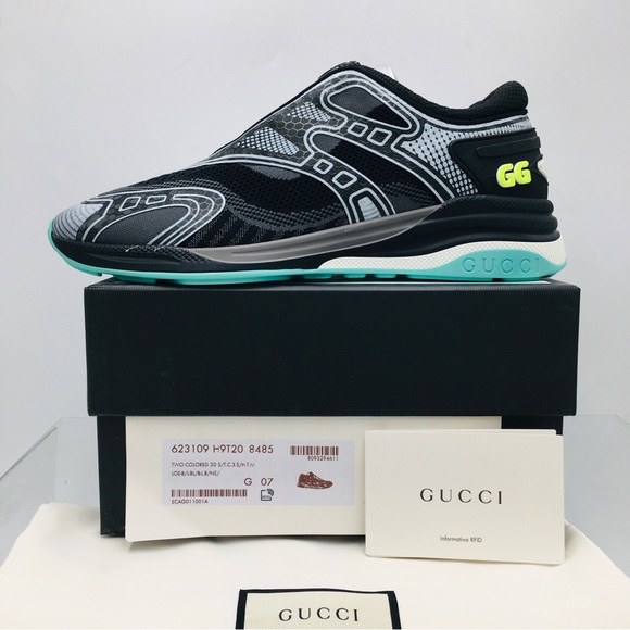 Gucci Ultrapace R Sneakers- Yellow/ Grey- 623109 - Picture 12 of 14